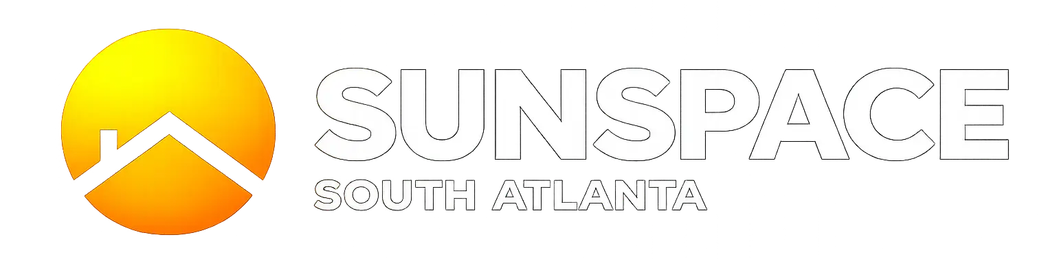 Sunspace South Atlanta logo with a yellow sun icon and white text on a black background.